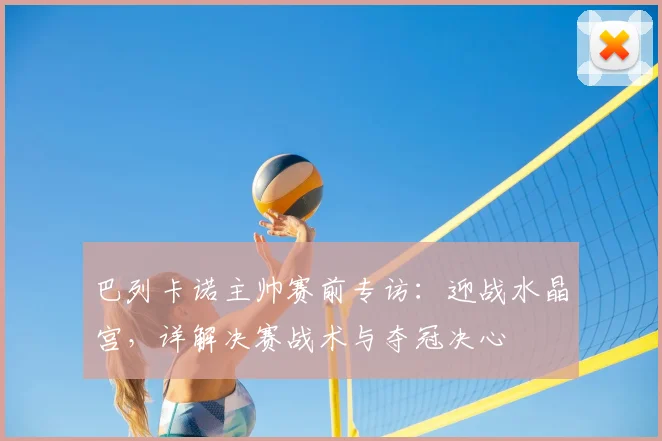 巴列卡诺主帅赛前专访：迎战水晶宫，详解决赛战术与夺冠决心